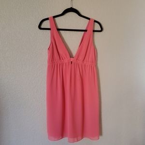 Kaya Di Koko Coral Chiffon Babydoll Dress